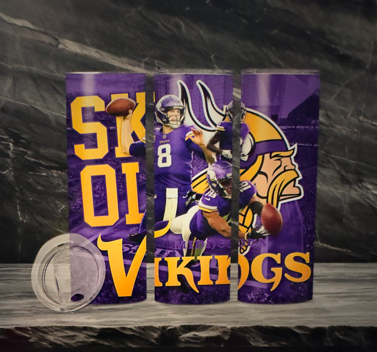 Sublimation Football 20oz Tumbler| Vikings