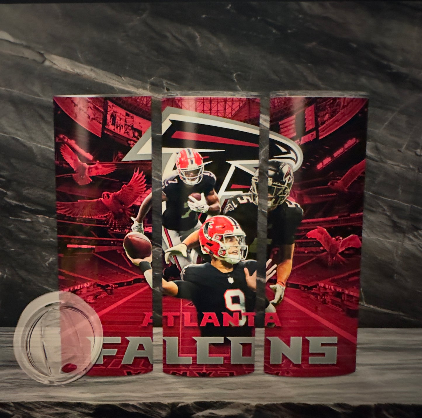 Sublimation Football 20oz Tumbler| Atlanta Falcons