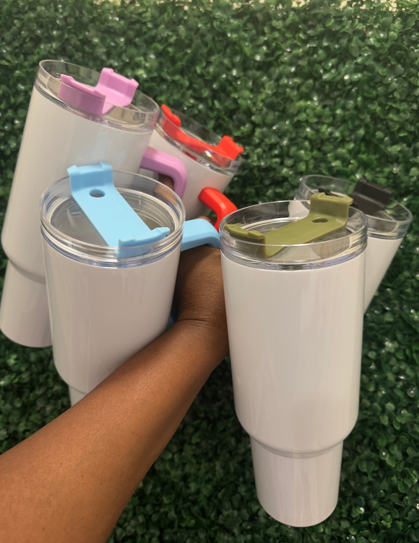 Insulated 40oz Tumbler – Keeps Beverages Hot or Cold All Day| Straws & Straw Brush| Available in 5 colors | Personalization