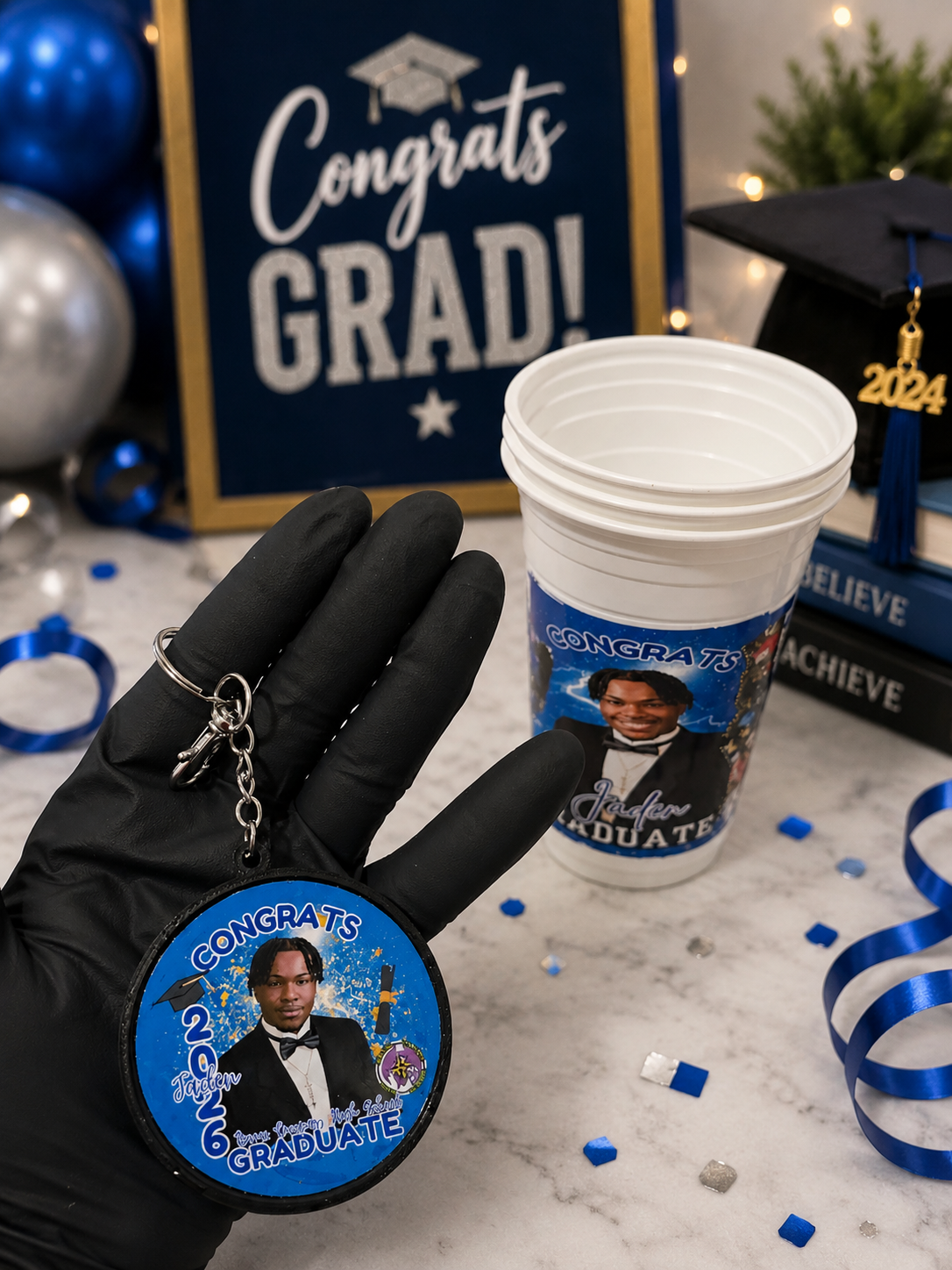 π Custom Graduation Party Cups β Personalized Photo Graduation Cups π