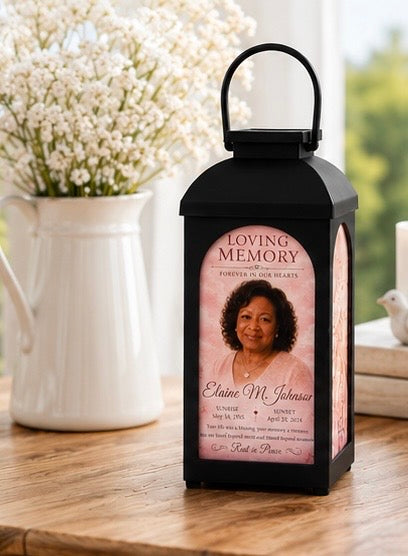Personalized LED Lantern – Custom Memorial & Wedding Keepsake