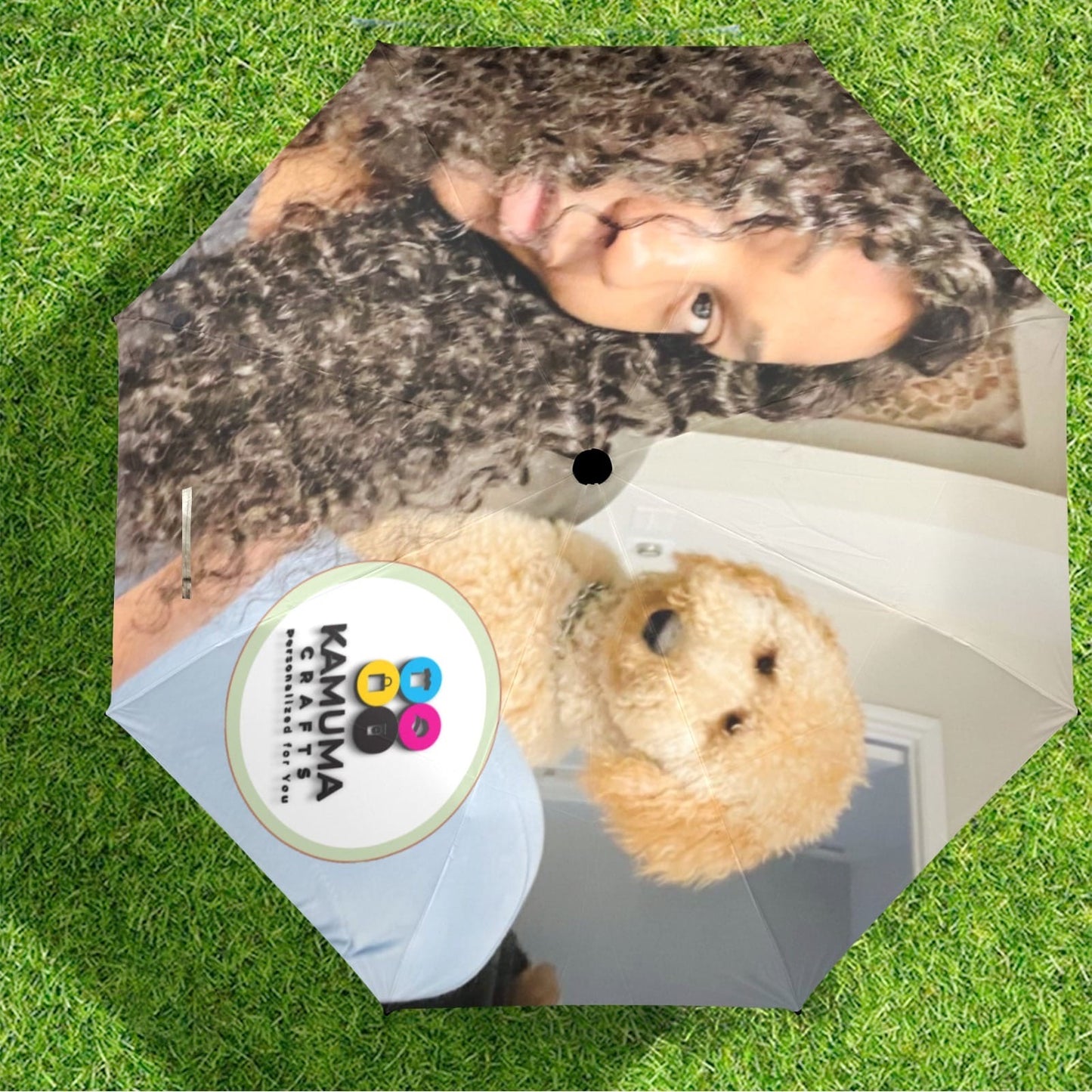 Personalized Photo Umbrella (Large)– Custom Semi-Automatic Folding Umbrella