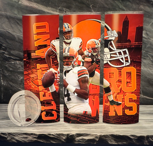 Sublimation Football 20oz Tumbler| Cleaveland