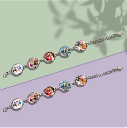 Personalized Photo Handchain Bracelet – Custom Keepsake Jewelry