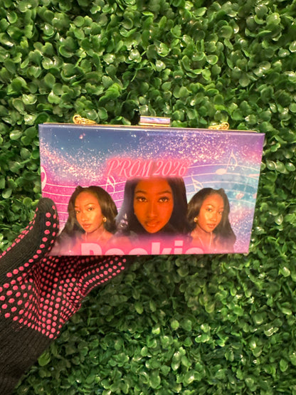 Custom Acrylic Purse| Personalized Transparent Purse| Available in two colors and Two Interchangeable Chains Length