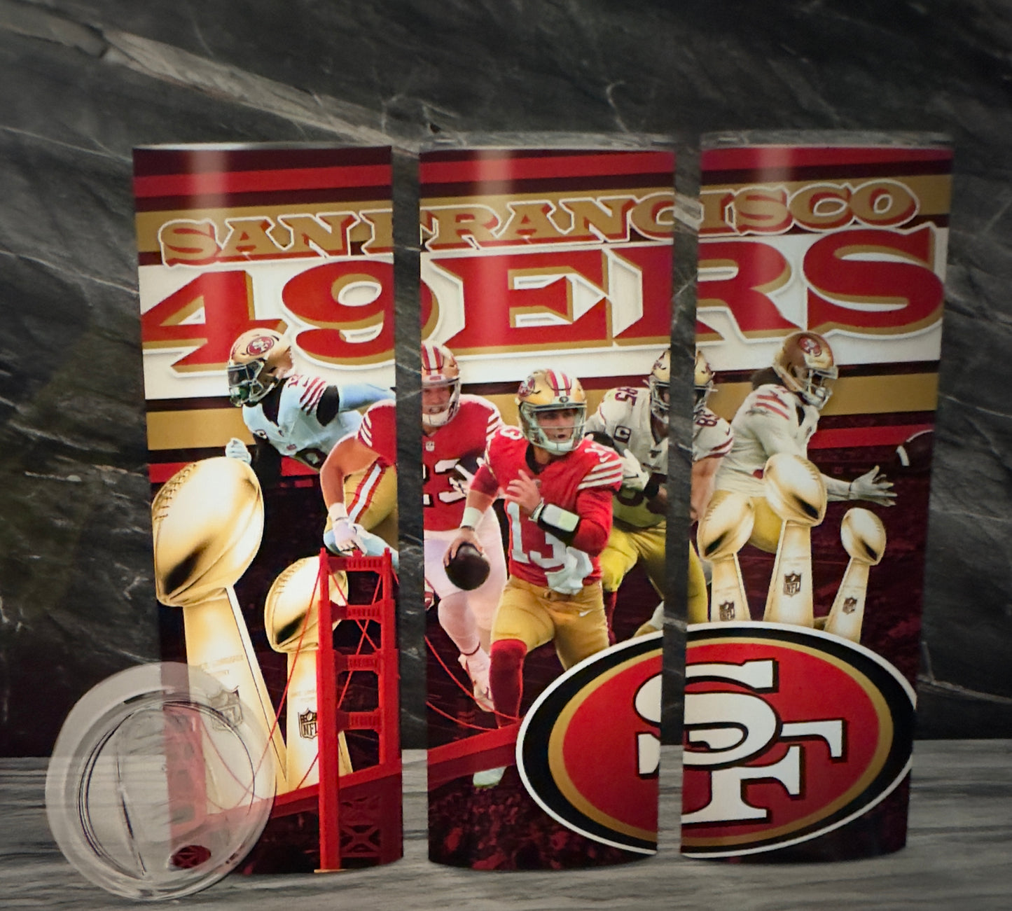 Sublimation Football 20oz Tumbler|San Francisco 49ers