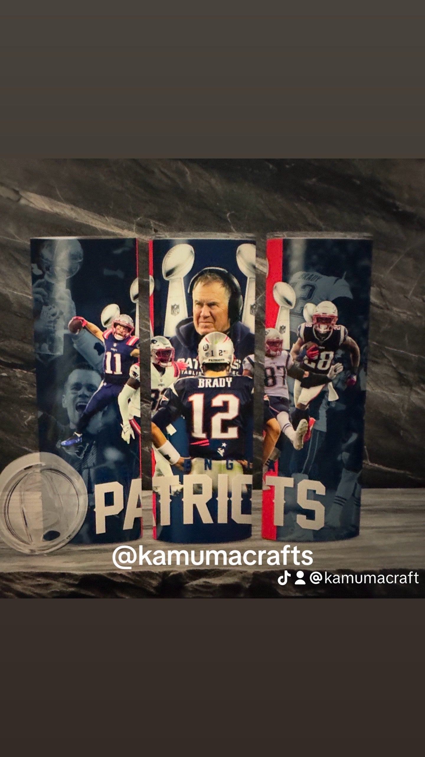 Sublimation Football 20oz Tumbler| Patriots