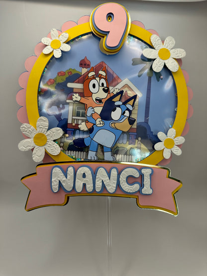 3D Customized Cake Topper | Bluey-Inspired| Party Favor
