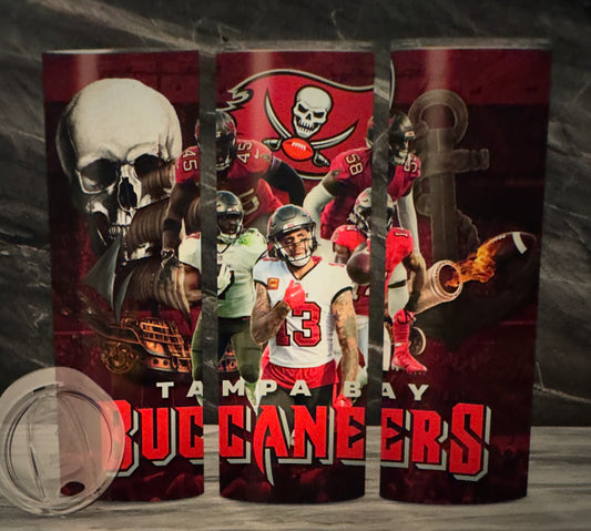 Sublimation Football 20oz Tumbler| Buccaneers