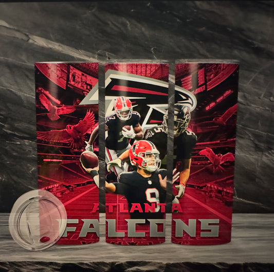 Sublimation Football 20oz Tumbler| Atlanta Falcons