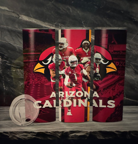 Sublimation Football 20oz Tumbler| Arizona Cardinals