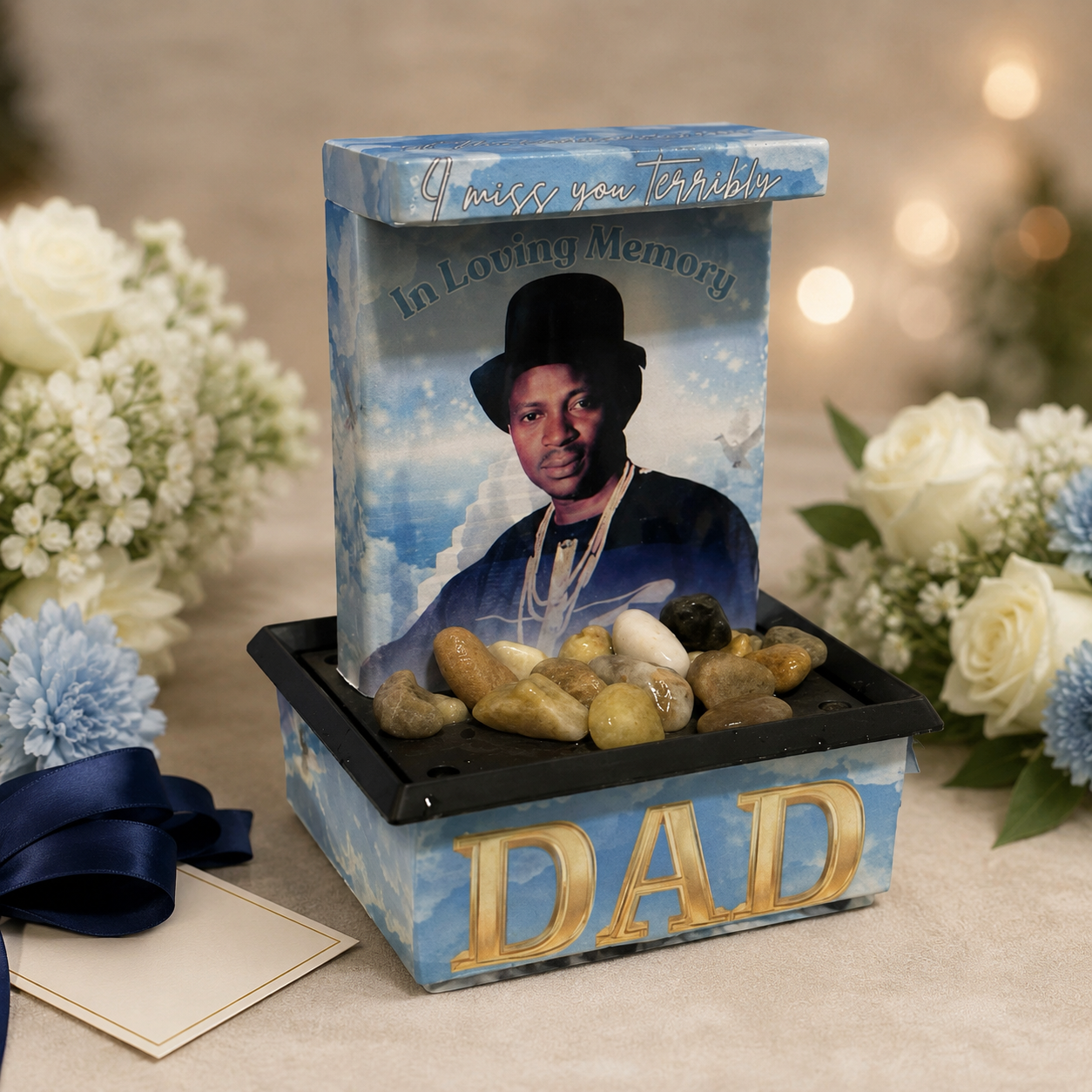 Custom Personalized Memorial Photo Fountain