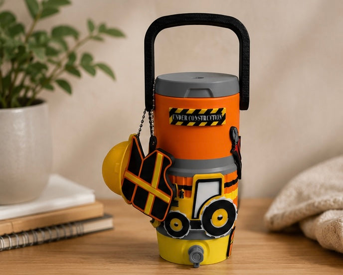 Construction-Themed 12oz Slim Can Cooler Set 🚧| 12oz Slim Can Cooler| 12oz Standard Can Coooler