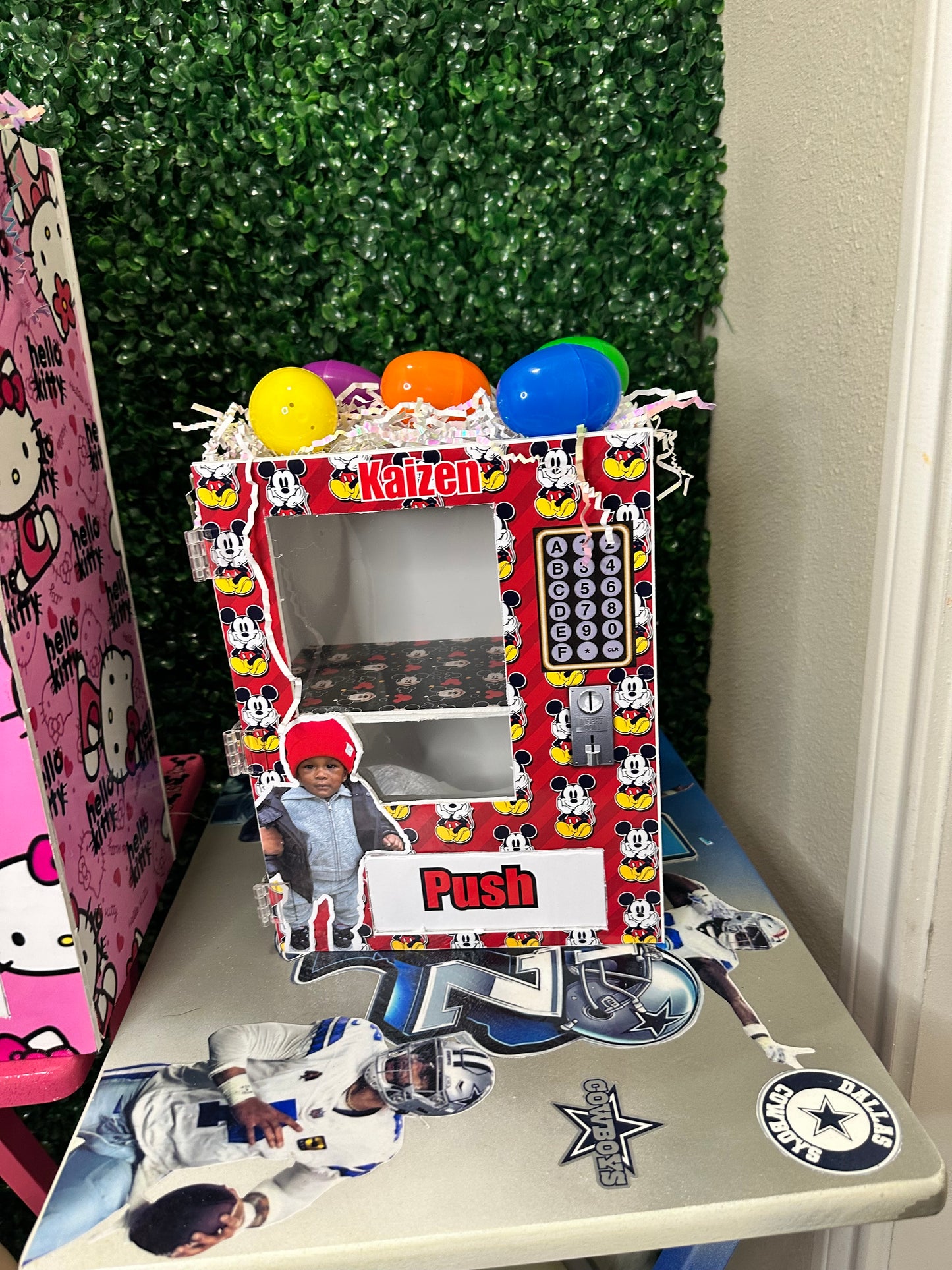 Custom vending machine, Hello Kitty-Inspired vending machine, Graduation vending machine, Easter vending machine