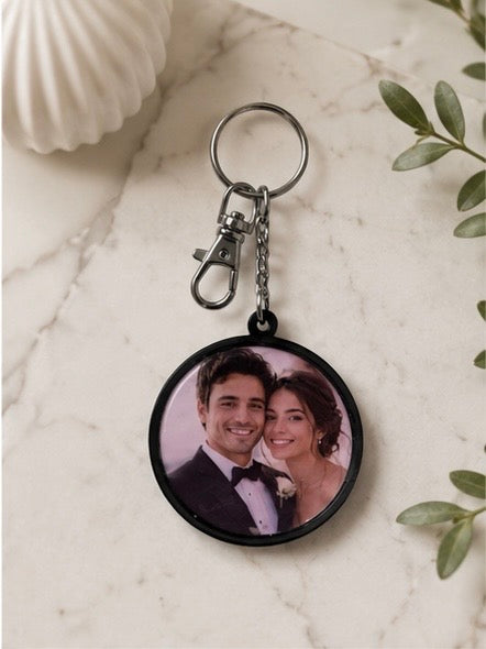 Custom 3D Printed Photo Keychain – Personalized Picture Keepsake