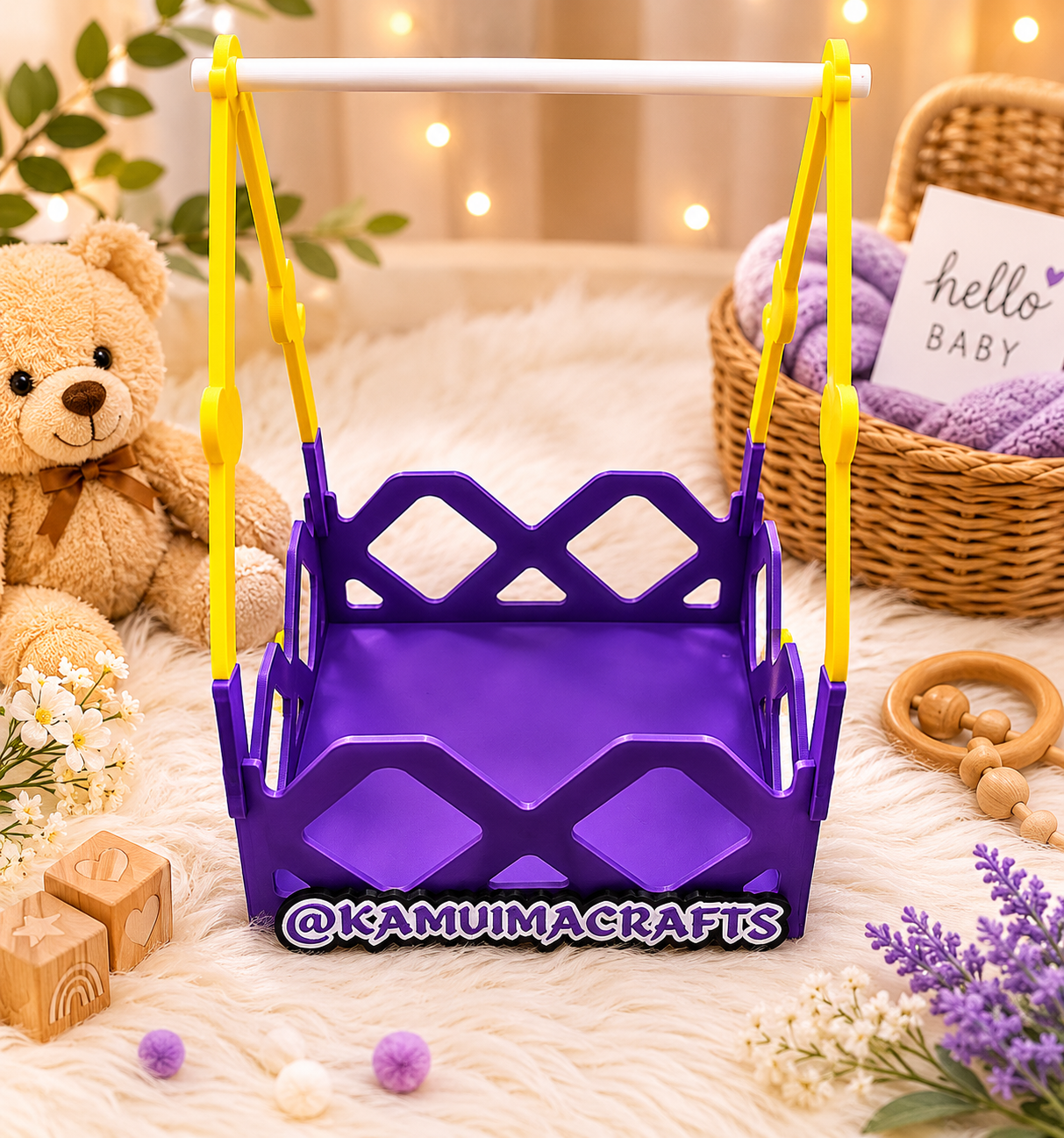 Custom 3D Printed Baby Hangers & Baby Basket Set | Personalized Nursery Organizer | Baby Shower Gift | Newborn Keepsake