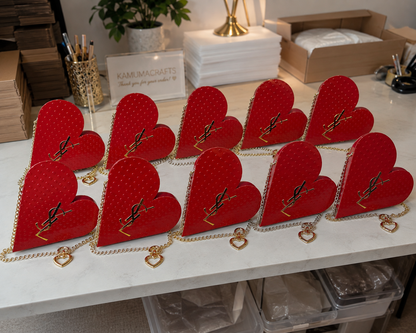 Luxury Heart Party Favor Bag| Luxury Corporate Gift| Birthday Party Bag| Set of 10