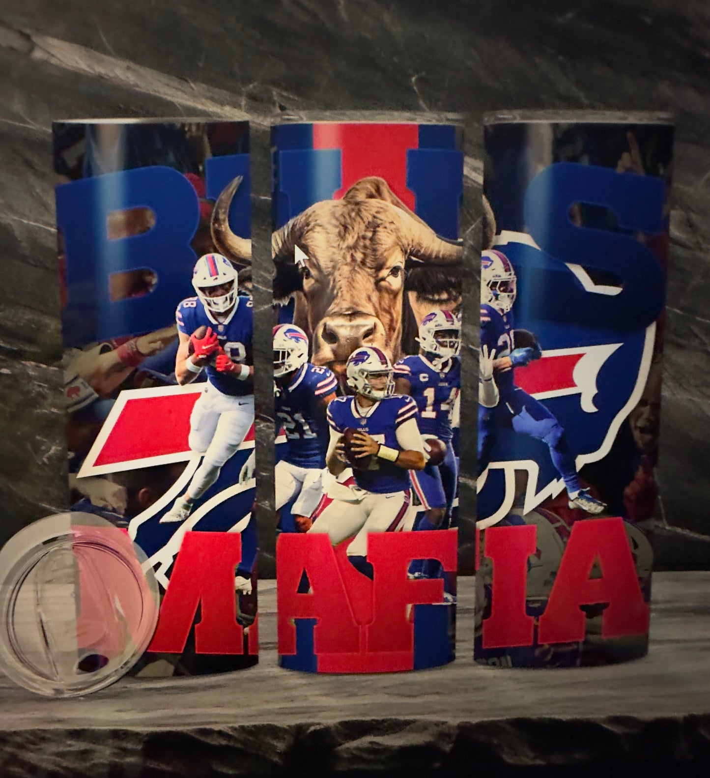 Sublimation Football 20oz Tumbler| Bulls Mafia