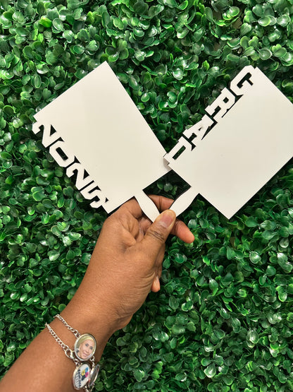 Custom Double-sided Small Grad Fan- Set of 1