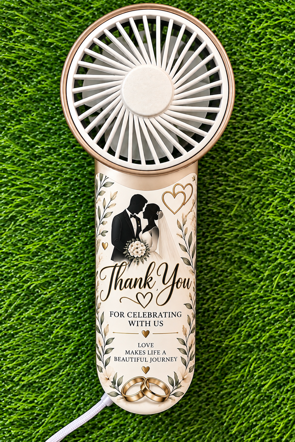 Personalized Handheld Fan| Custom Party Favors | Battery-Operated Handheld Fan