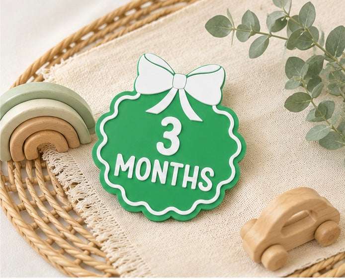 Baby Monthly Milestone Discs| Hello World Milestone| One Month to One Year Milestone| Photo Prop | Baby Shower Gift | First Birthday Keepsake