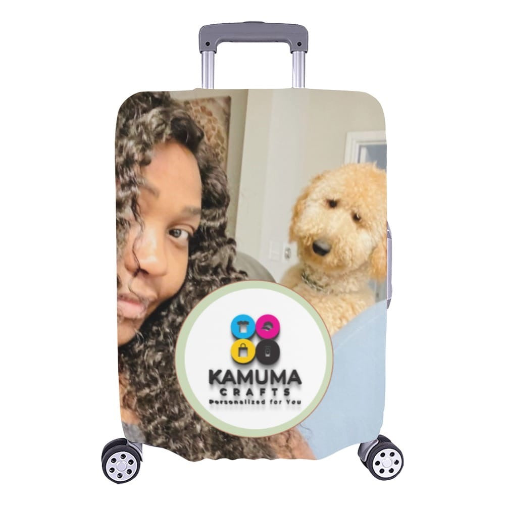 Personalized Photo Luggage Cover – Custom Printed Suitcase Protector