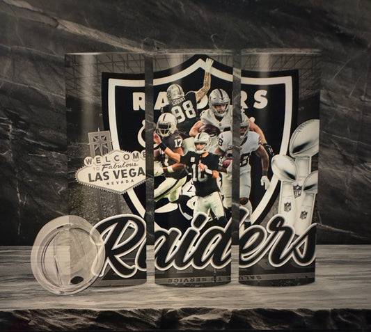Sublimation Football 20oz Tumbler| Raiders