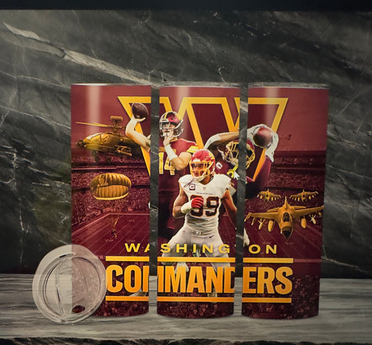 Sublimation Football 20oz Tumbler|Commanders