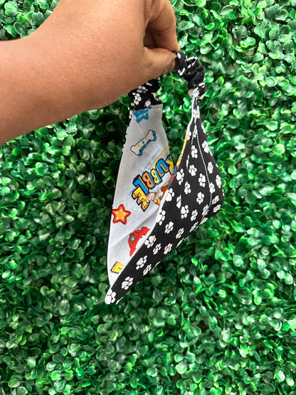 Reversible Dog Bandana with Elastic Neckband, Customized Reversible Bandana For Your Furry Friends (M/L)