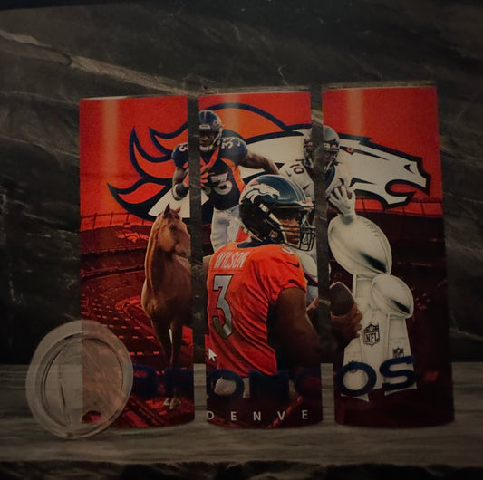 Sublimation Football 20oz Tumbler| Broncos