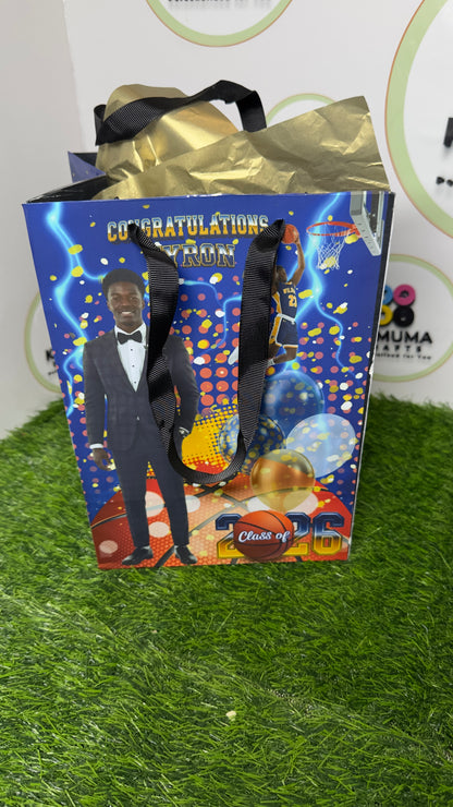 Customized Clear Favor Bags & Graduation Gift Bags – Set of 12