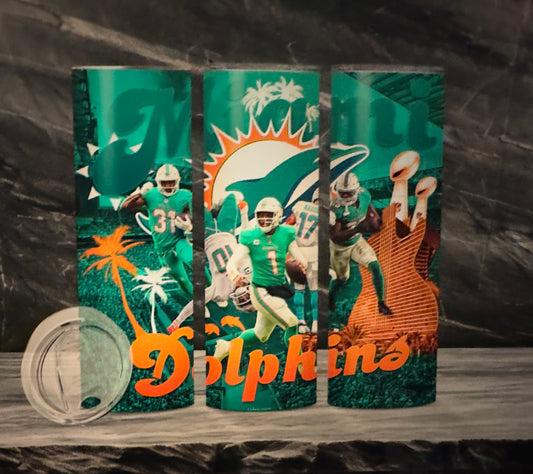 Sublimation Football 20oz Tumbler| Dolphins