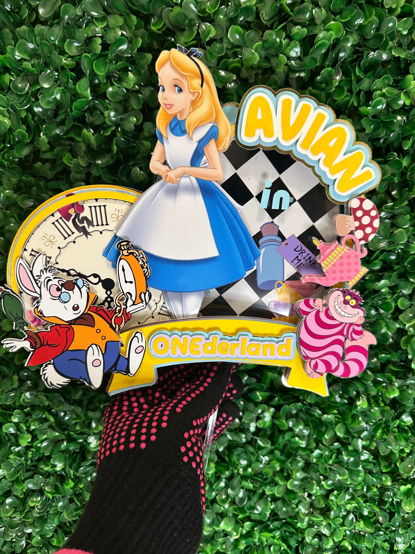 3D Cake Topper, Alice in the Wonderland Cake topper, Party Decor