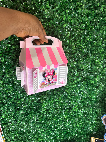 3D Gable boxes, Party favor, gable boxes, Minnie Mouse gable boxes, Custom party favor boxes