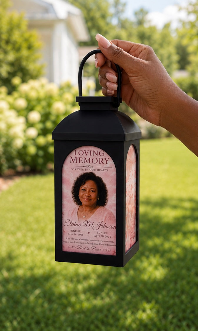 Personalized LED Lantern – Custom Memorial & Wedding Keepsake