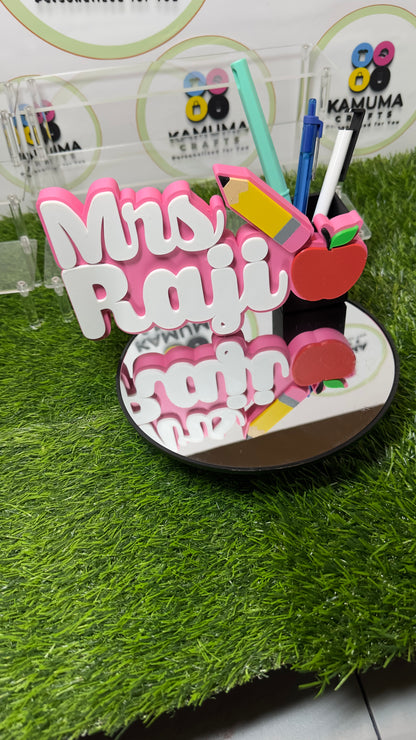 Personalized Teacher Desk Name Plate ✏️🌼