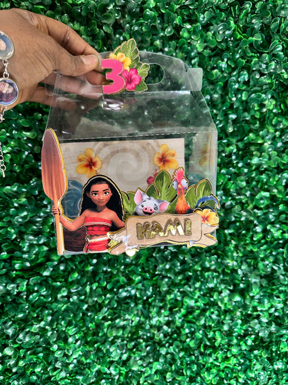 Custom (12) 3D Gable Box, Clear (12) 3D Gable Box, Party Box, Treat Box, personalize  in any Theme