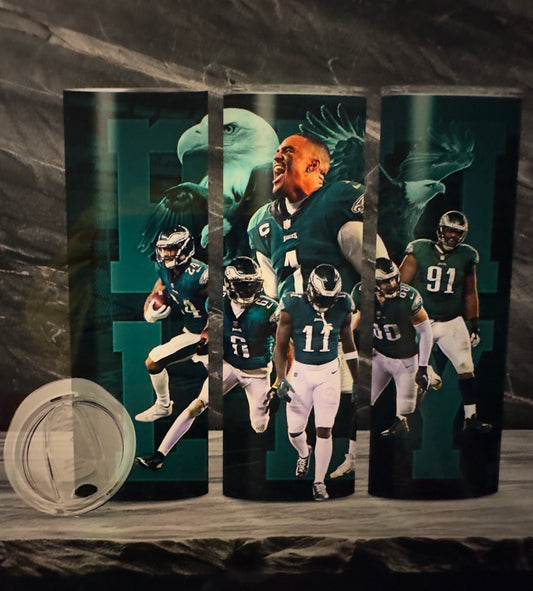Sublimation Football 20oz Tumbler|Eagles