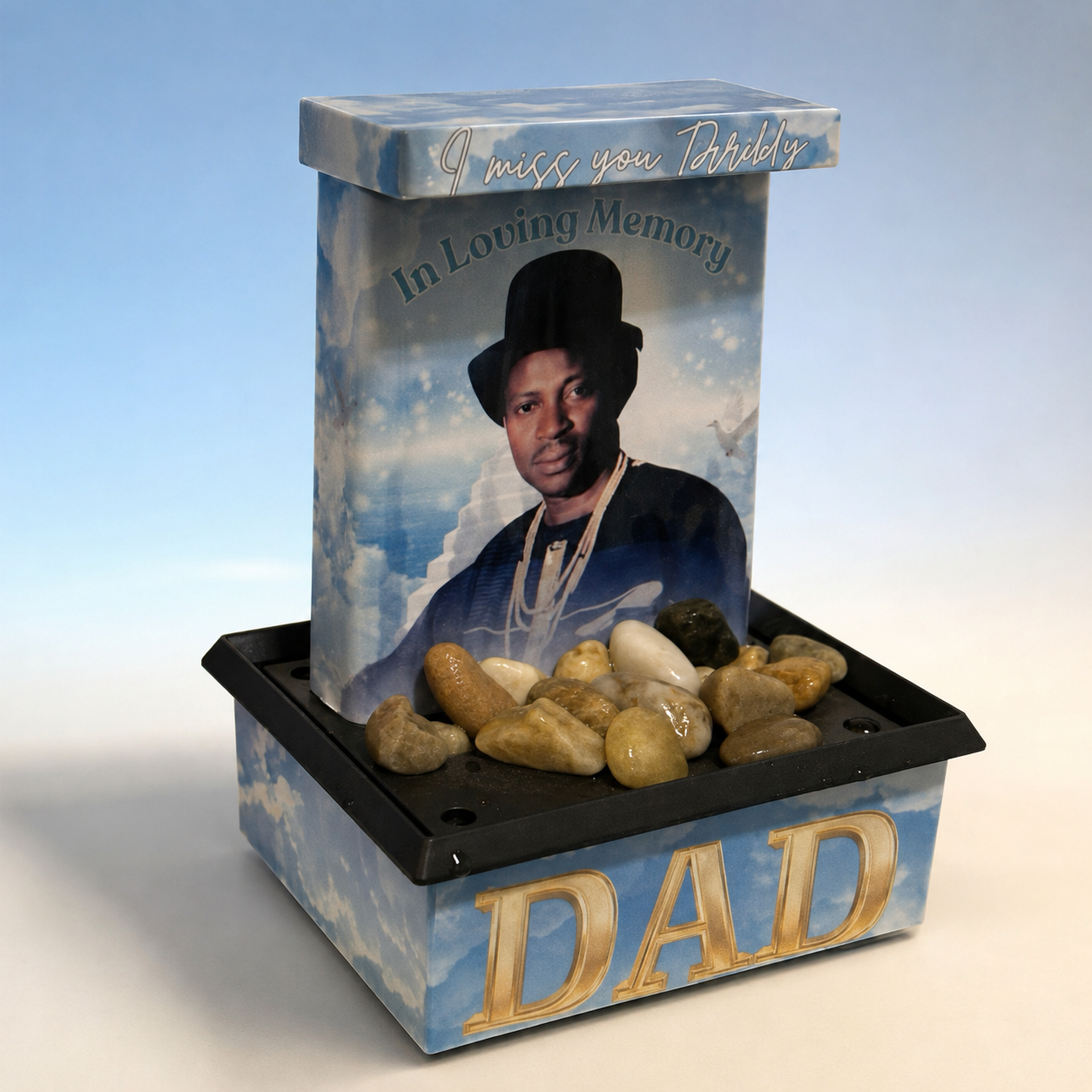Custom Personalized Memorial Photo Fountain