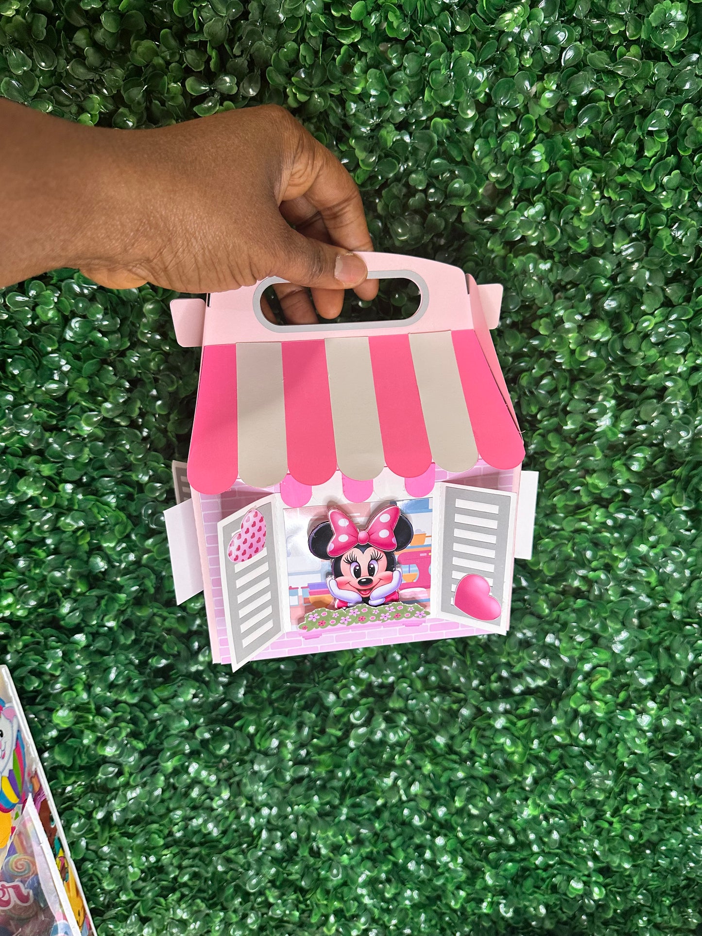 3D Gable boxes, Party favor, gable boxes, Minnie Mouse gable boxes, Custom party favor boxes