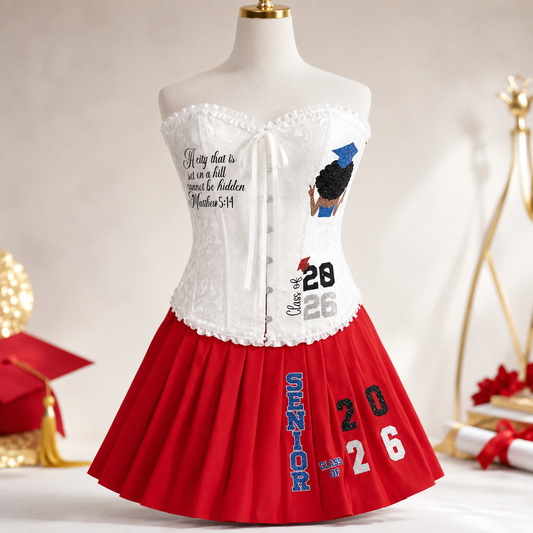 Custom Graduation Corset and Pleated Skirt