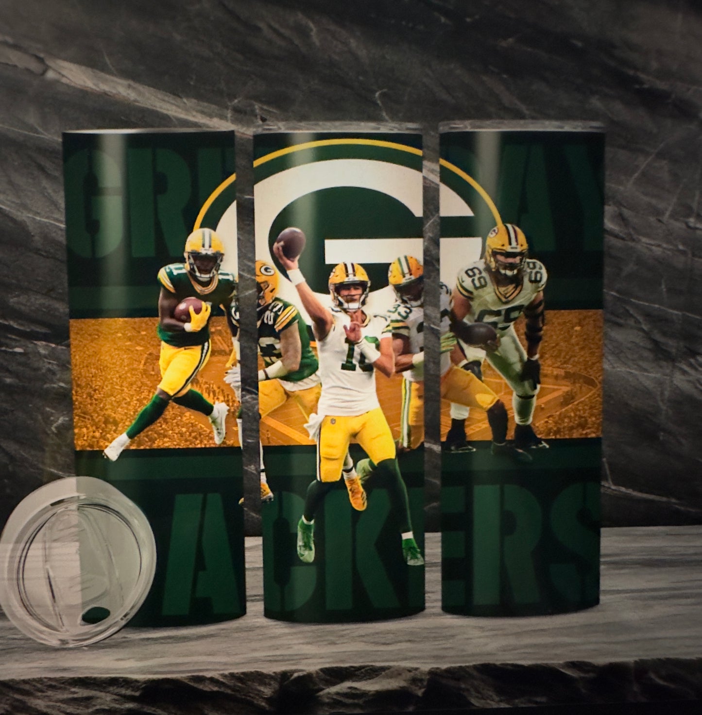 Sublimation Football 20oz Tumbler| Packers