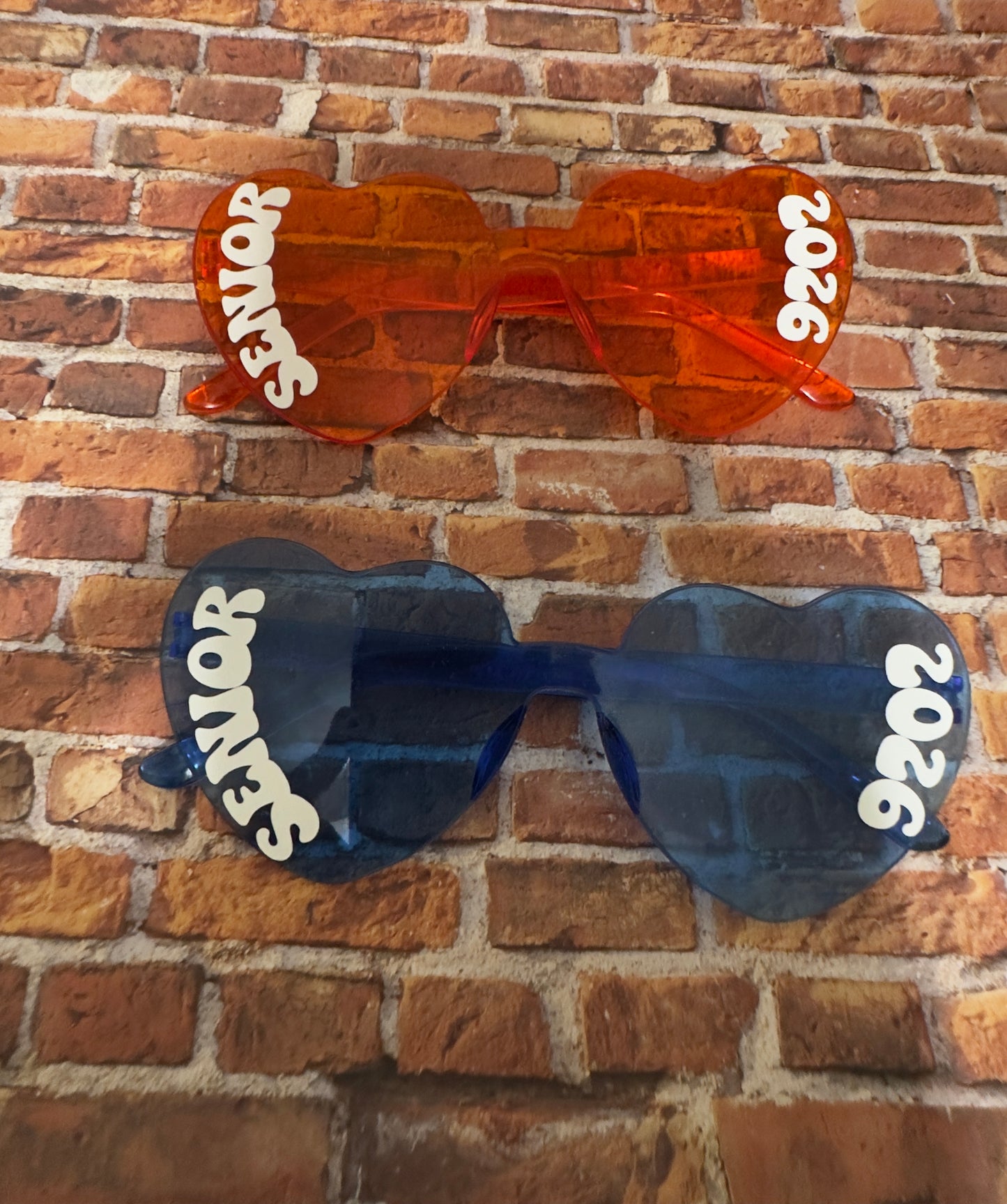 Senior 2026 Rimless Heart-Shaped Sunnies | Rimless Novelty Sunglasses| Perfect for Occasions