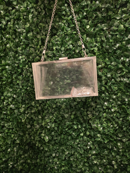 Custom Acrylic Purse| Personalized Transparent Purse| Available in two colors and Two Interchangeable Chains Length