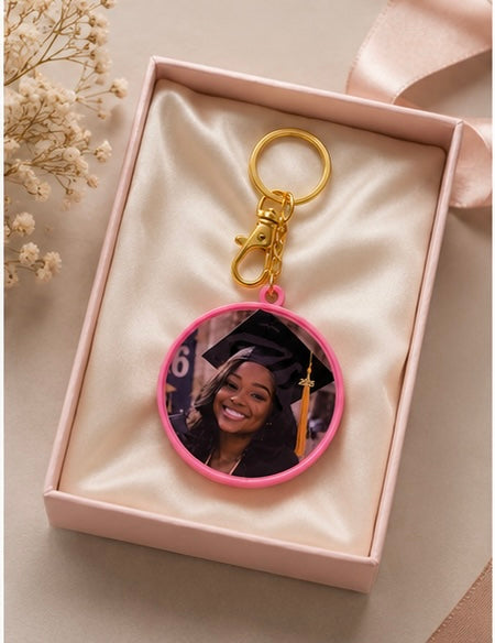 Custom 3D Printed Photo Keychain – Personalized Picture Keepsake