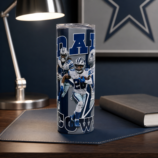 Sublimation Football 20oz Tumbler| Dallas Cowboys