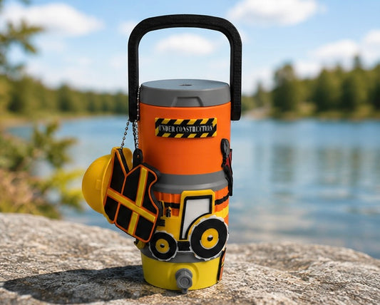 Construction-Themed 12oz Slim Can Cooler Set 🚧| 12oz Slim Can Cooler| 12oz Standard Can Coooler