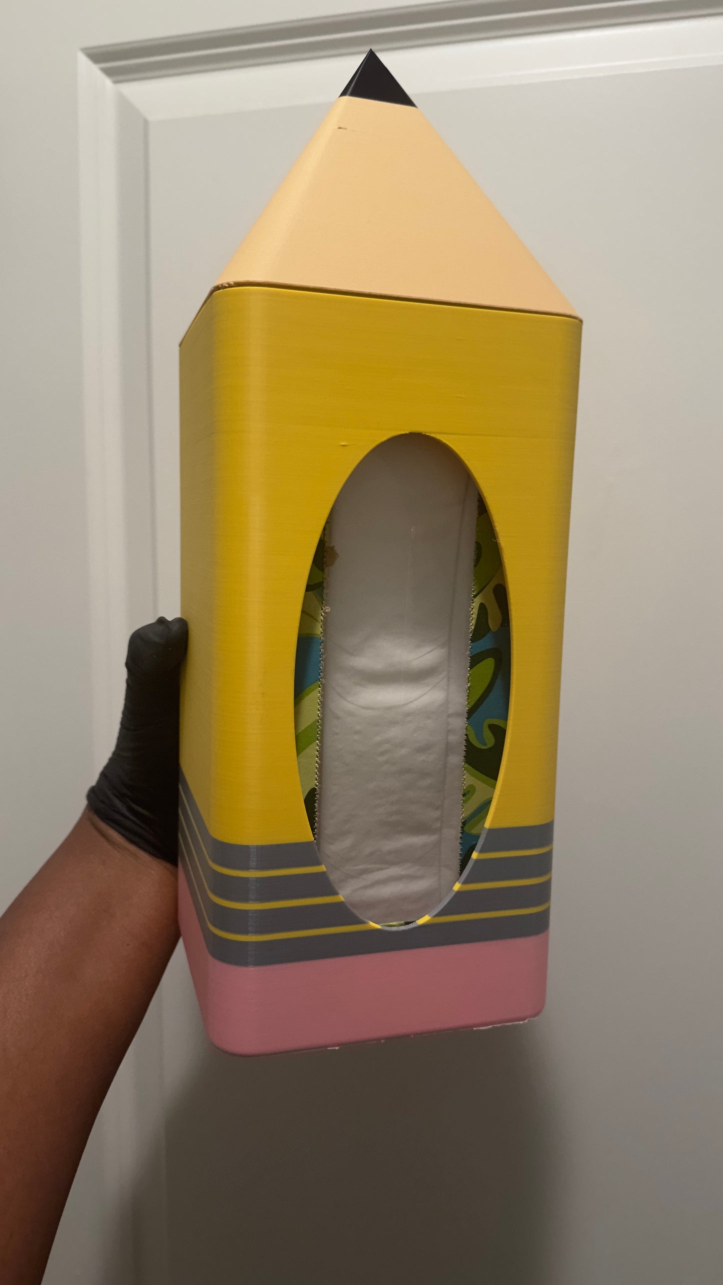 Personalized Pencil Tissue Box Cover | Teacher Classroom Decor | 3D Pencil Tissue Box Holder | Back to School Gift | Teacher Appreciation Gift