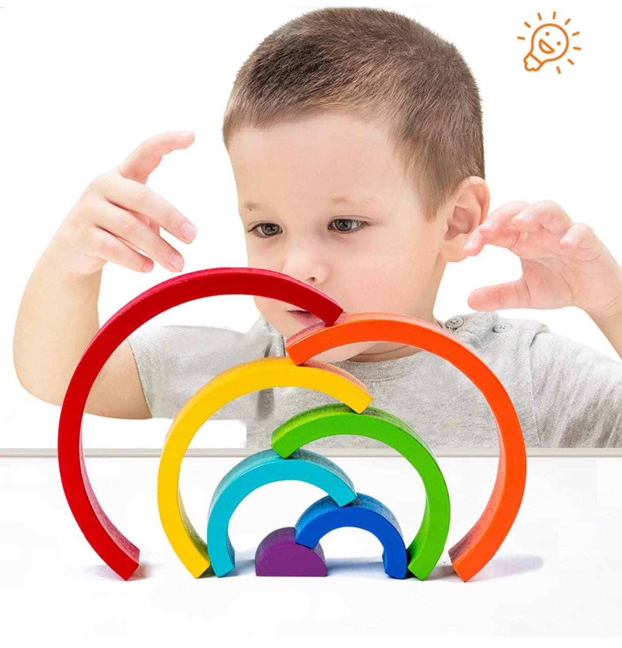 Wooden Rainbow Stacking Toy (Small)