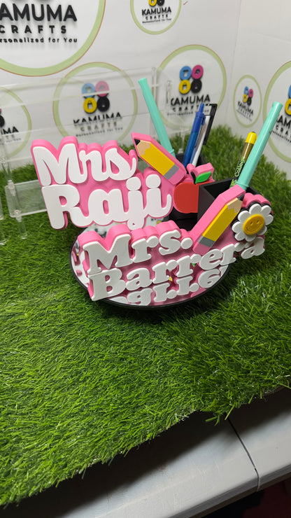 Personalized Teacher Desk Name Plate ✏️🌼